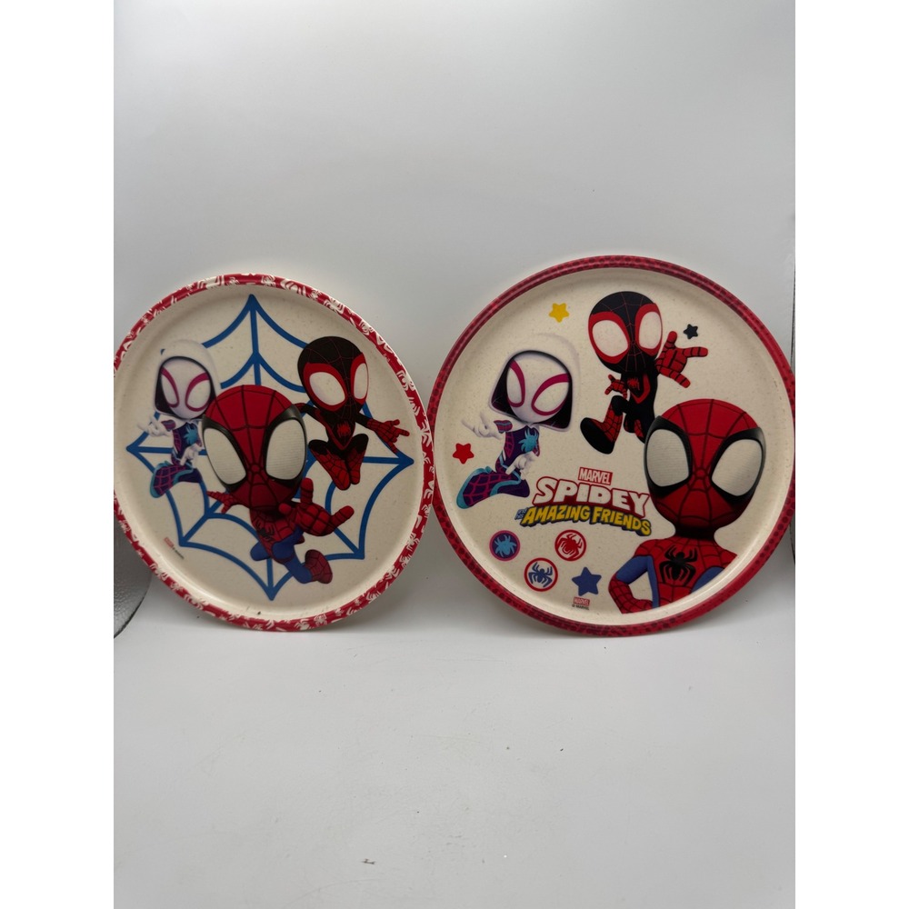 Zak Designs Marvel Spidey‎ and His Amazing Friends Kids Plates Set of 2